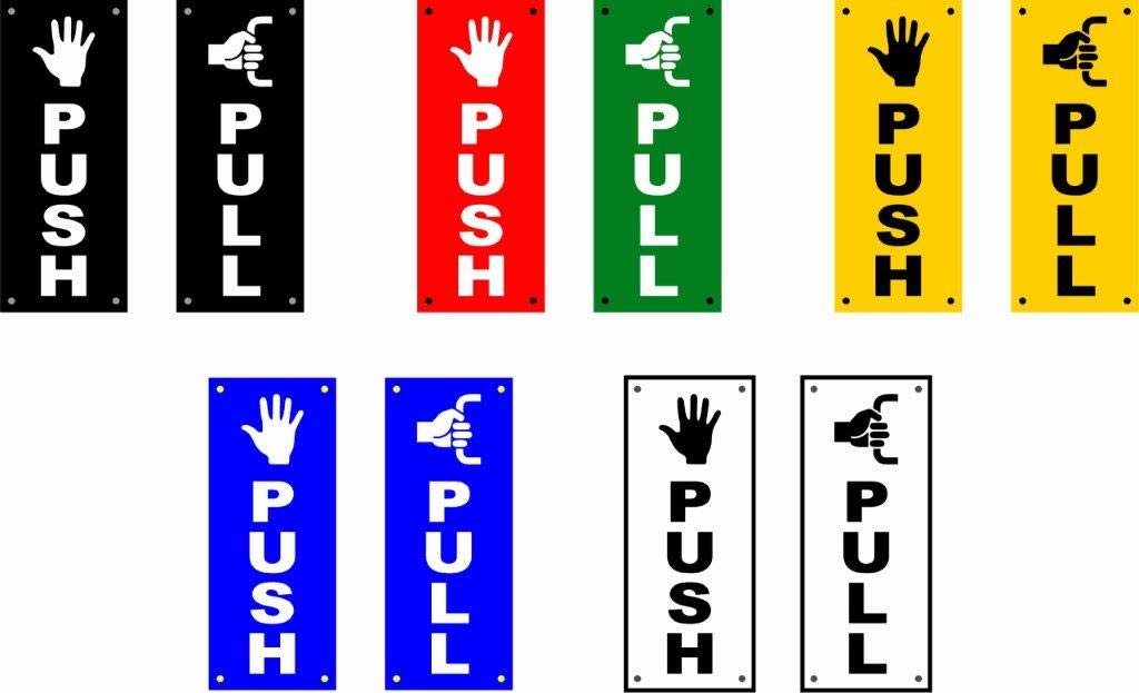 CVANU Self Adhesive Push Pull Sign Stickers -(CV-24) Set of 5 (B07TR5TJJT) Amazon Price History, Amazon Price Tracker