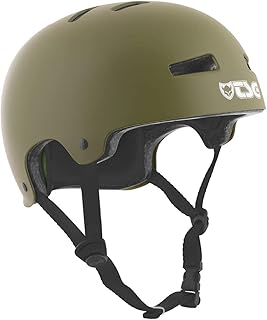 TSG Evolution Bike & Skate Helmet w/Snug Fit | for Cycling, BMX, Skateboarding, Rollerblading, Roller Derby, E-Boarding, E-Skating, Longboarding (Satin Olive, L/XL 57-59 cm)