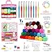 Crochet Yarn Kit for Beginners Adults and Kids, Includes 1650 Yards 30 Colors Acrylic Skeins, User Manual, Hooks, Pink Bag etc, Make Amigurumi & Crocheting Projects, Starter Set for Professionals