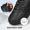 UOVO Men's Leather School Shoes Black Basketball Trainers Lace-Up Sneakers for Boys Uniform Size 9 UK (43 EU) #2