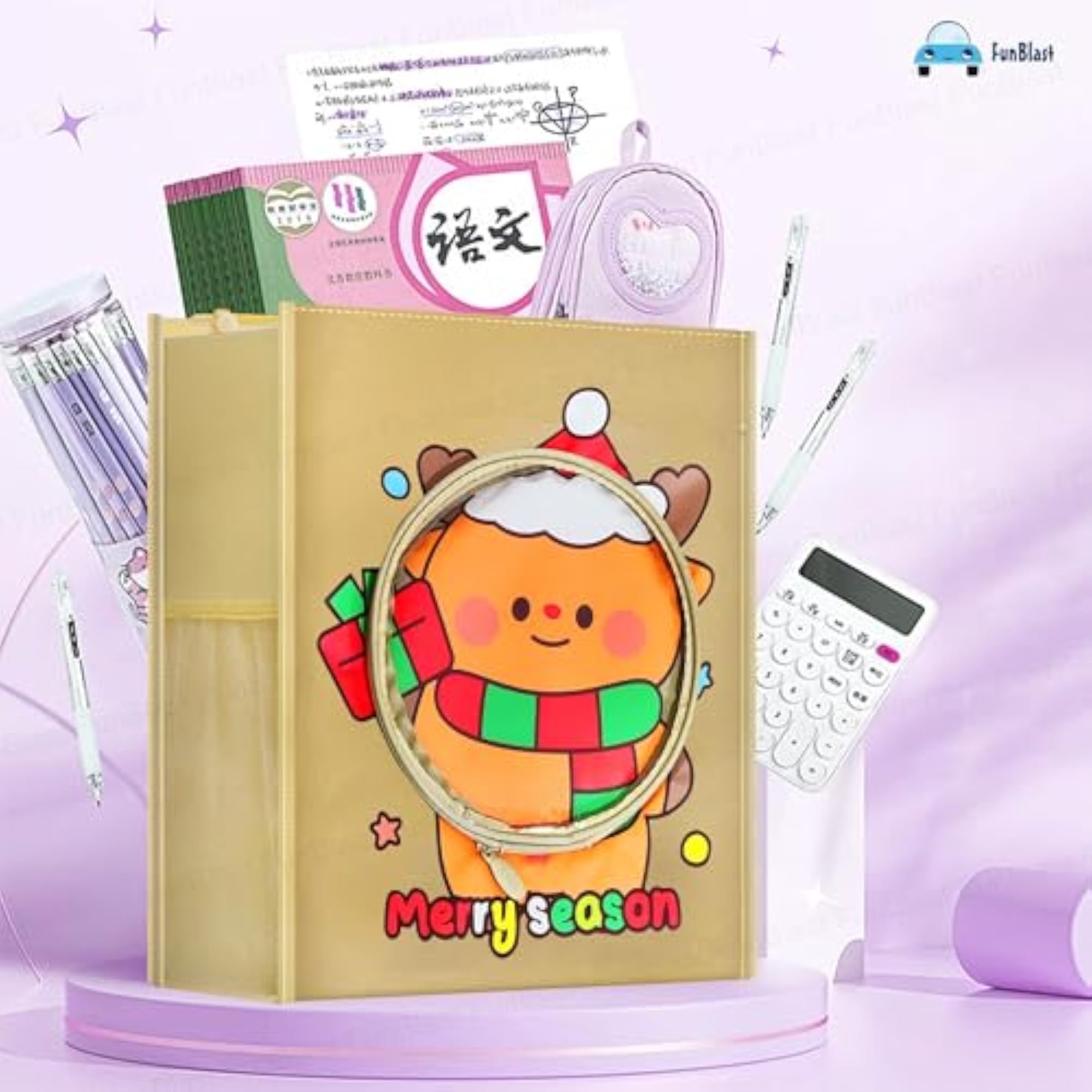 Multi-Purpose Canvas Carrying Tote Bag with Key Ring