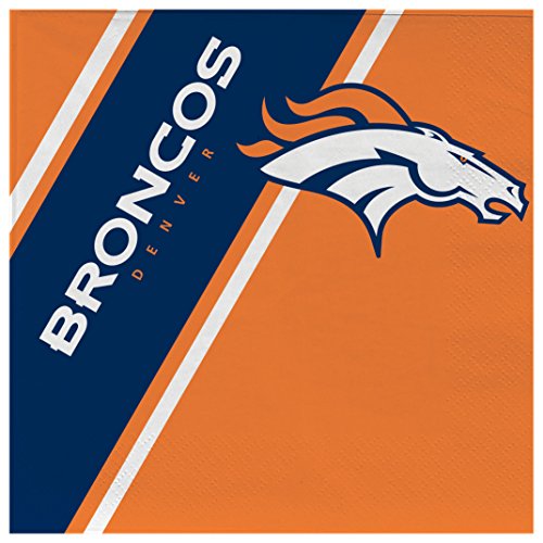 NFL Denver Broncos Disposable Paper Napkins, Pack of 20