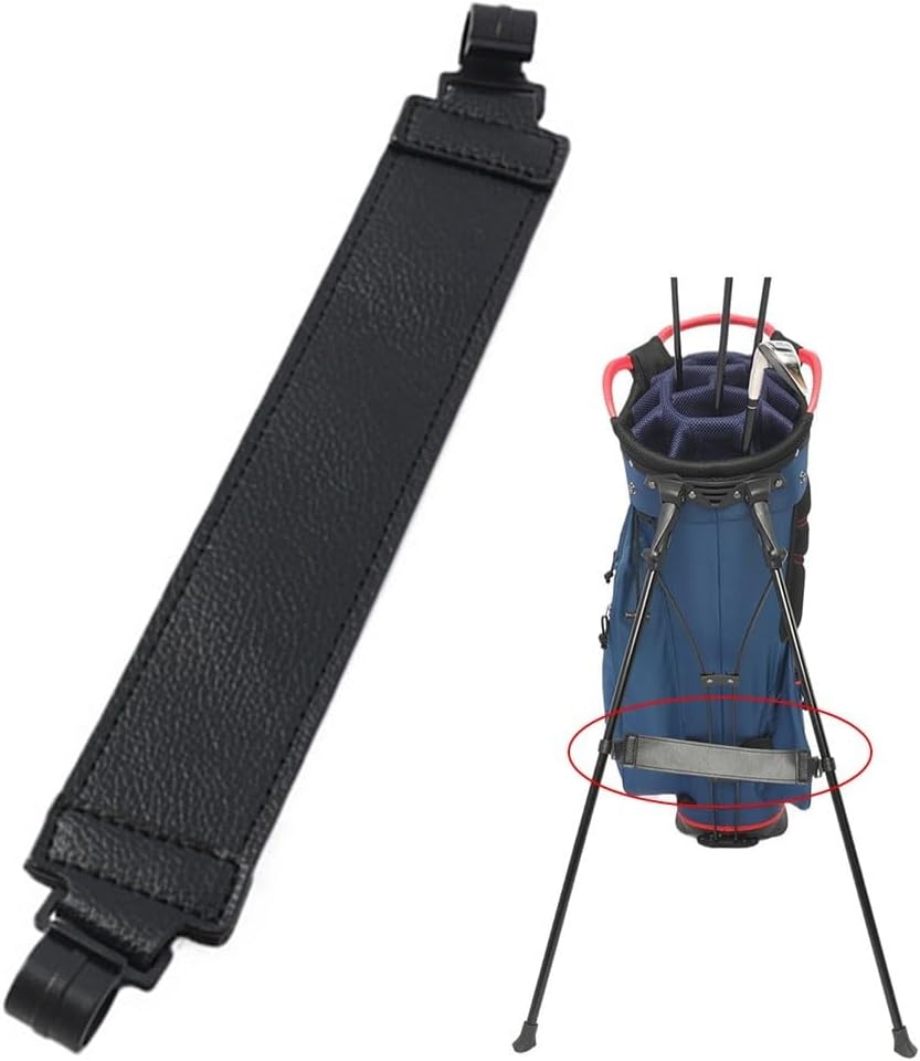 Bag Leg Strap, Adjustable Stand Bag Tether & Bag Leg for Stand Bags, PU Bag Accessory Leg Lock Fixation Holder, Black
