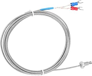 Type K Thermocouple Temperature Sensor Wire 0-400â„ƒ for Plastics, Machinery, Textiles, with Simple Structure, Fast Thermal Response (5M)