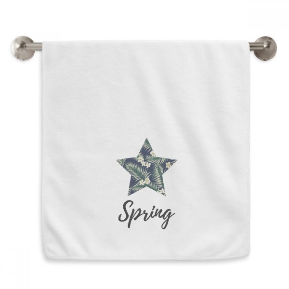 Serviette moelleuse tropicale en coton blanc au fini artistique haut de gamme 13x29