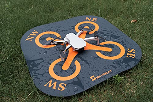 Skyreat Drone Landing Pad Weighted, 50Cm(20") Foldable Waterproof Helicopter Landing Pad For Dji Mini 2 / Mini 3 Pro/Mavic 3 / Mini Se/Air 2 / Air 2S / Holy Stone/Avata Pro Fpv Drones Accessories #TOP3