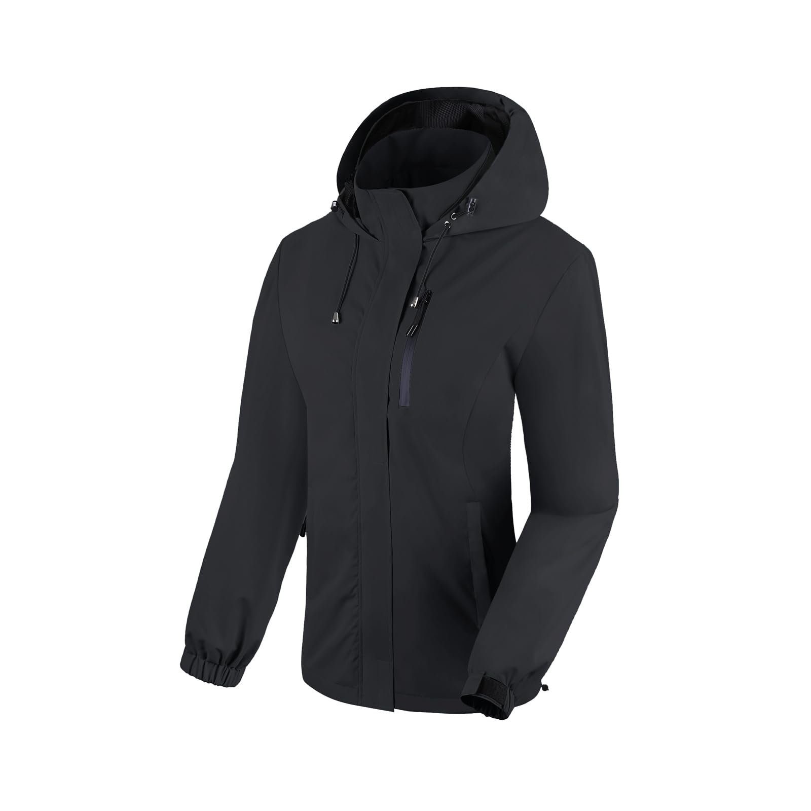 BATHRINS Regenjacke Damen Wasserdicht Atmungsaktiv Wanderjacke Windbreaker Leicht Outdoor Jacke mit Kapuze