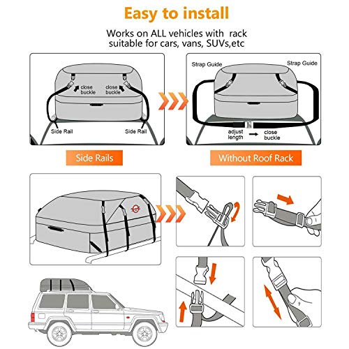 Car Top Carrier 20 Cubic Feet Waterproof Cargo Carrier Heavy Duty Traps Rooftop Cargo Carrier for All Vehicles Cargo Bag Storage Luggage