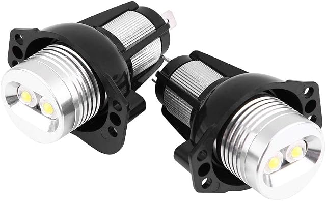 Qiilu Angle Eyes LED Light, 2 pcs 12W Car LED Angel Eyes Halo Ring Marker Light Fit for E90 E91 05-08 Auto Lamps