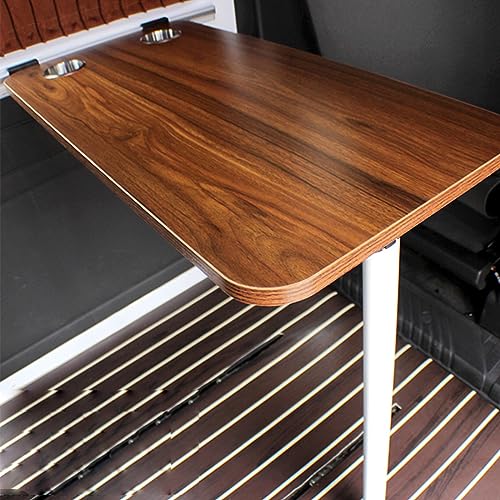 Générique Table Murale Rabattable – Supports en Acier réglables, Coin Repas Blanc Peu encombrant pour Camping-Car, Cuisine, Bureau ou Chambre