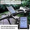 Electric Bike LCD Display, 5 Pin E Scooter M5 Panel Meter Screen with Waterproof Connector, E Bike Display Meter Control Panel Screen Suitable for 31.8 22.2mm Handlebar Electric Bike(No. 2 Protocol) #1