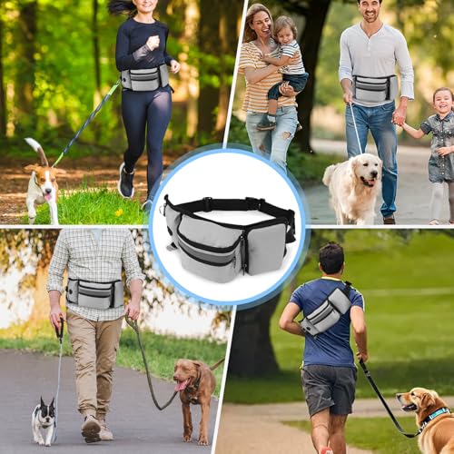 ZESTEFY Leckerlibeutel Hundetraining, Robuste Bauchtasche mit Kotbeutelspender, Flaschenhalter, Reflektor & Verstellbarem Gurt – Wasserdichtes Hundezubehör für Gassi, Training & Outdoor