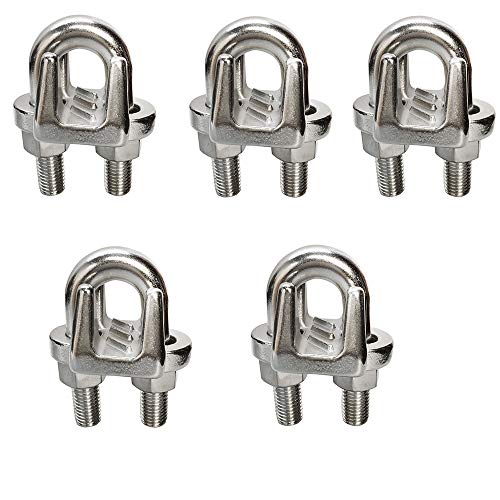 Prolinemax Heavy Duty Wire Rope Clips Cable Clamp Rig Boat 5 Pc 3/16