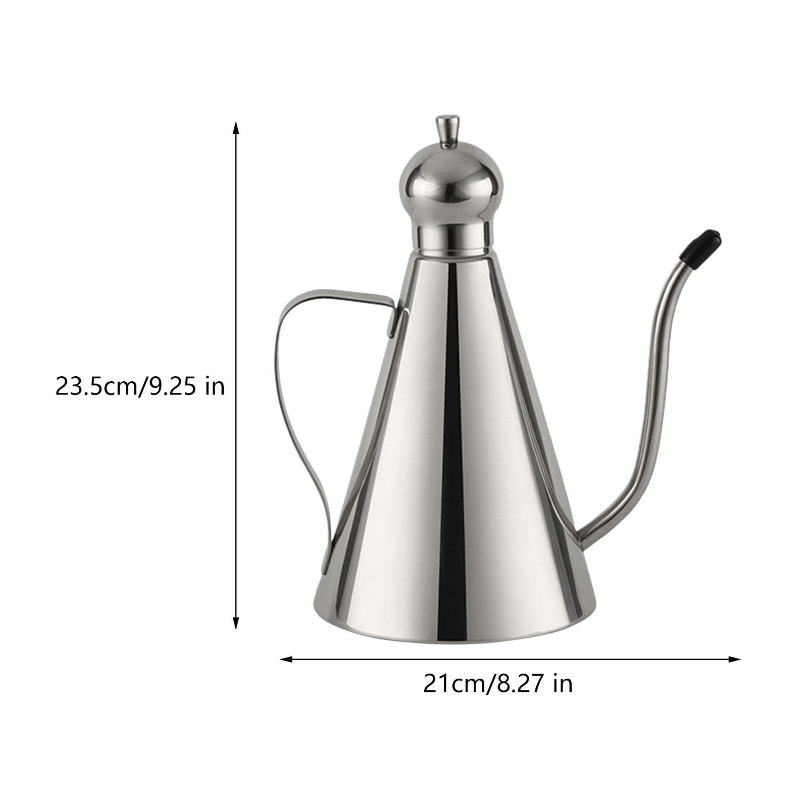 Aceitera de Acero Inoxidable con Tapa Sellada Dispensador de Aceite para Cocina Recipiente para Salsas Y Especias Adecuada para Uso en Restaurantes Y, 1000ML