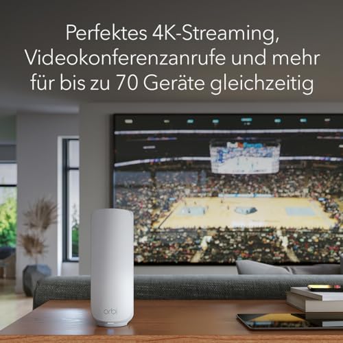 Bild 3 - NETGEAR Orbi 370-Serie Dualband WiFi 7 Mesh-Netzwerksystem für Häuser/Wohnungen (RBE373) WLAN-Router + 2 Repeater, Sicherheitsfunktionen, 3,6 GBit/s, Abdeckung 360 m2, 70 Geräte, 2,5G Internet, BE3600