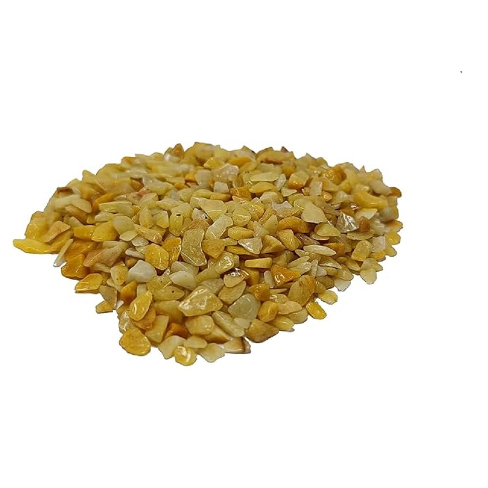 Yellow Jasper Healing Crystal Chips Stone for Raiki Crystal Vastu Correaction 500Gram-image-32