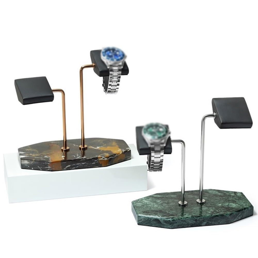 Armadi Organizer for orologi a doppia posizione in marmo leggero di lusso in acciaio inossidabile | Vassoio creativo for orologi da esposizione