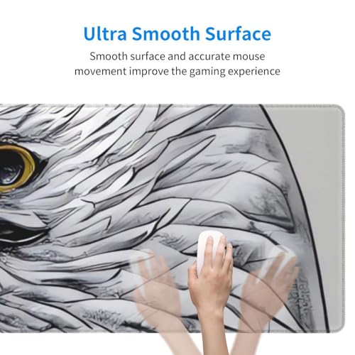 Tapis de clavier extra large Sketching an Eagle en caoutchouc pour bureau - 6