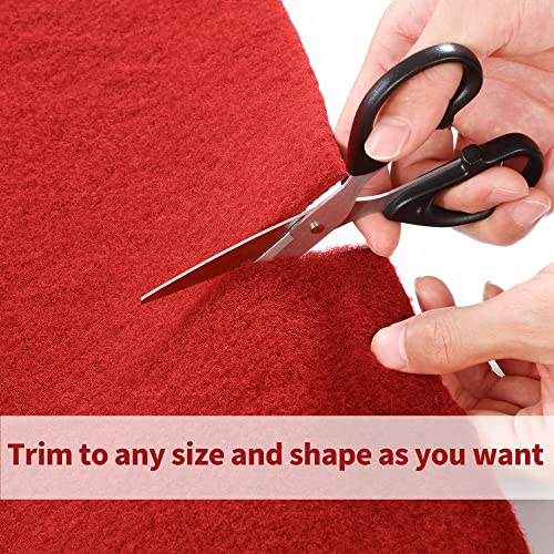 HOMBYS 450 GSM Extra Thick 3x10 ft Red Carpet Runner for Partys & Events, Heavy-Duty Felt Aisle Runway Rug for Steps, Prom Proposal & Wedding Ceremony Decorations, Hollywood Oscars for VIP Awards