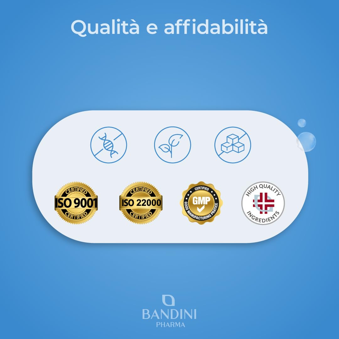 Bandini® Melatonina Forte Pura, 400 Compresse (Scorta + 1 anno), Integratore per Dormire 1mg per Compressa, Facile da Deglutire, Migliora la Qualità del Sonno Regolando il Ciclo Sonno-Veglia, Vegana