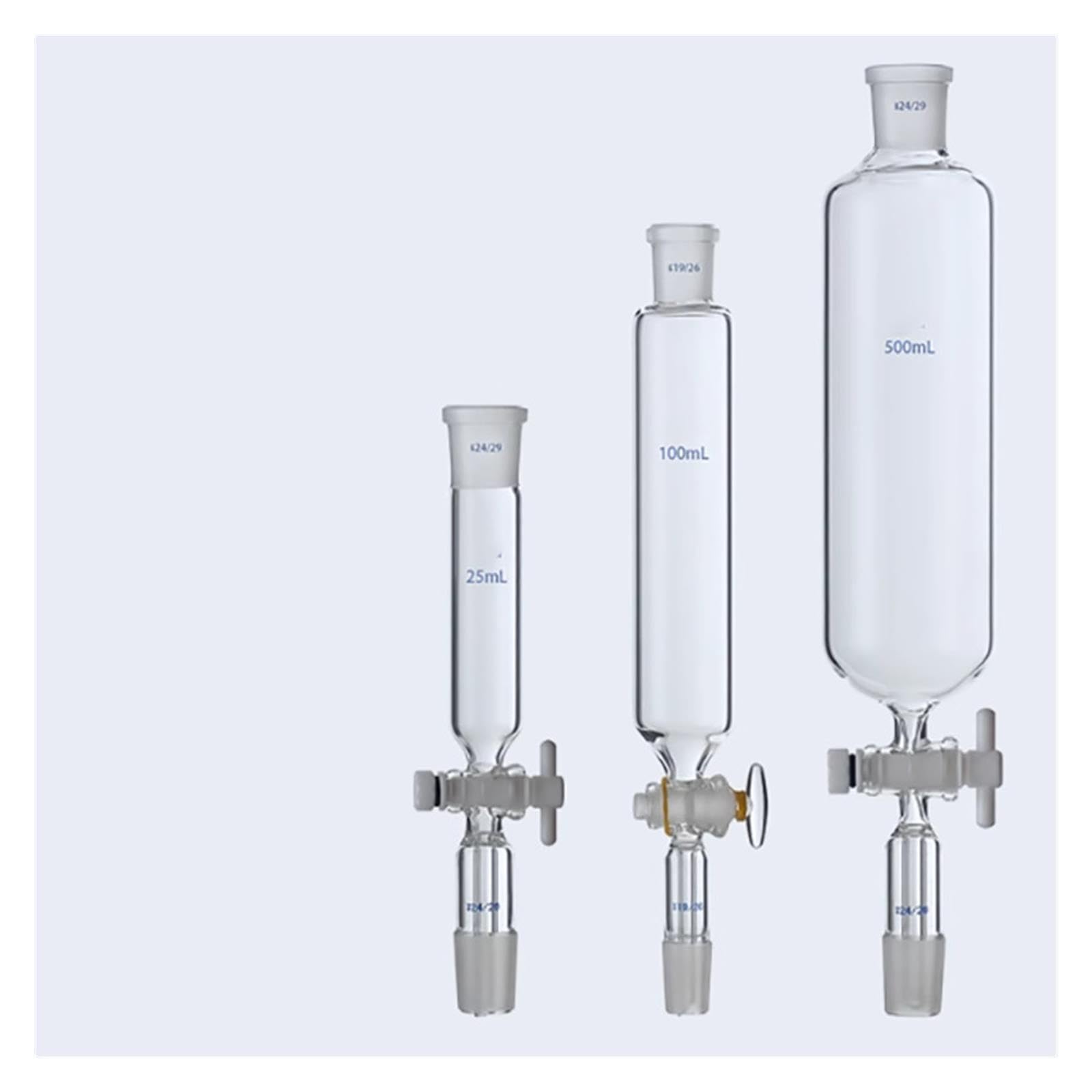 Zylindrischer PTFE-Trichter, Scheidetrichter aus Gläser(50ml 24X24 PTFE)