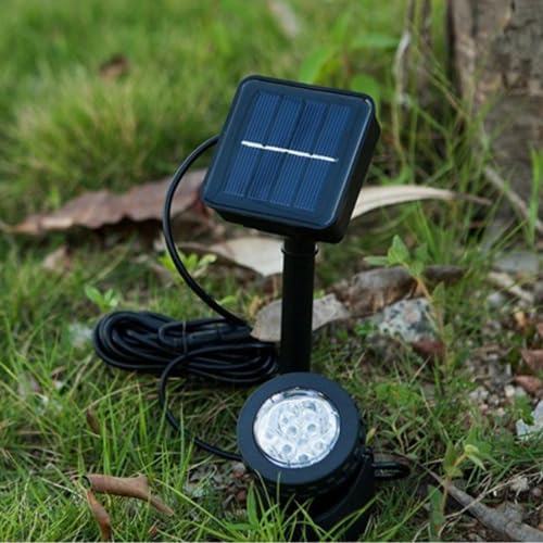 Luces para estanque sumergibles de 6 LED con carga solar y panel de alta resistencia impermeable 7