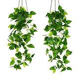 plantas artificiales jardin ikea 🍃 POTOS ARTIFICIAL REALISTA: Las guirnaldas de Potos artificial se ven realistas y le dan a su hogar y oficina una nota fresca y verde. Las plantas están modeladas de manera realista y tienen un aspecto hermoso y animado.
