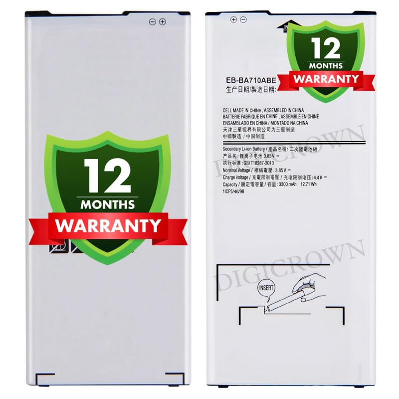 Image of Original EB-BA710ABE Battery Compatible for Samsung Galaxy A7 (2016) (SM-A710F) - (3300mAh) - 1 Year Warranty DF7