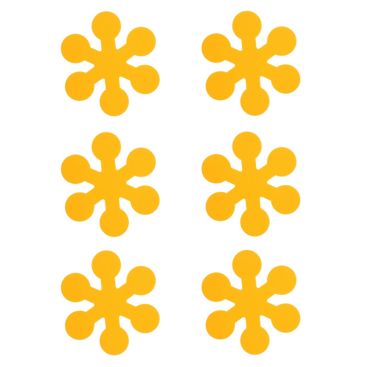 6Pcs Yellow Snowflake Non-Slip Bathtub Stickers for Kids Self-Adhesive Peva Anti-Skid Decals for Tub and Shower Floor Waterproof and Easy to Apply