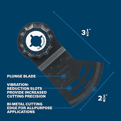Miniatura 3 de Bosch OSL218F 2-18 pulg. Hoja Starlock para multiherramienta oscilante 2-en-1 de doble tecnología Bi-Metal de incisión