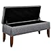 Pulaski Hinged Top Button Tufted Bed Heathered Grey, 41.50