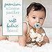 Infantino Snuggle & Soothe PaciPal - Soft Fabric Pacifier Pal with Premium Silicone Pacifier for Baby's Comfort and Self-Soothe, Cow
