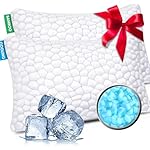 SUPA MODERN Cooling Bed Pillows for Sleeping 2 Pack Shredded Memory Foam Pillows Queen Size Set of 2, Adjustable Cool Pillow for Side Back Stomach Sleepers Luxury firm Gel Pillows for Neck Pain Relief