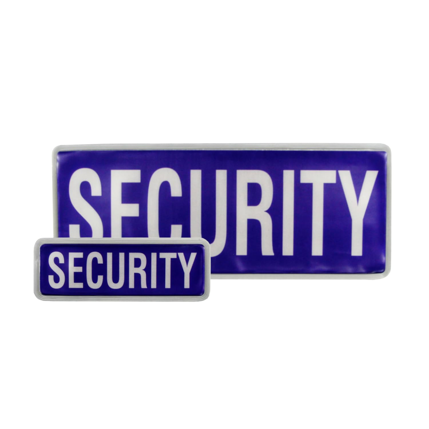 L-MAX Reflective Security Badge with Hook and Loop (Hook only) (Blue, Set)