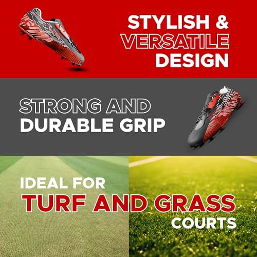 Image of Cockatoo FS01 Adult Football Shoes, PVC Synthetic Leather Football Shoes for Men, Lightweight Comfort & Maximum Grip, Tested with No Cracks Upto 1Lakh Kicks