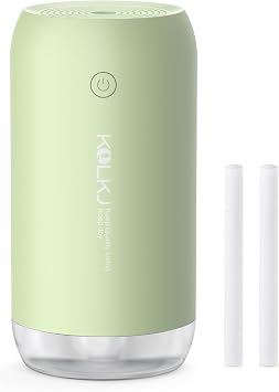 Portable Mini Humidifier, 350ml Small Cool Mist Humidifier for Plants, USB Personal Desktop Humidifier for Bedroom Car Office Travel with Auto Shut-Off & 2 Mist Modes Green