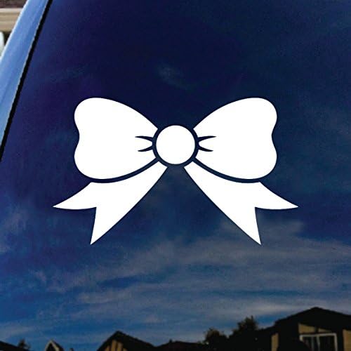 Bow Tie Car Window Vinyl Decal Sticker 4" Wide (Pink) image 2