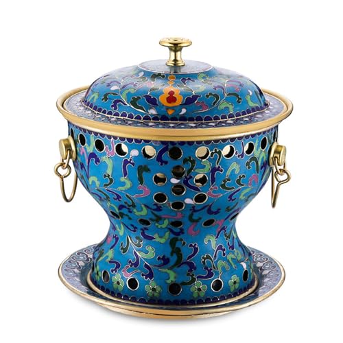 UNYQBFKM Traditional Chinese Hot Pot Cloisonne Small Hot Pot Enamel Pure Copper Hot Pot Old Beijing Small Pot for Hiking Home Camping Picnics Parties,J