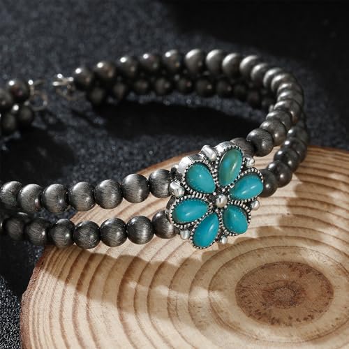 Navajo Pearl Bracelet for Women Turquoise Cuff Bracelet Boho Beaded Western Bracelets Navajo Pearl Jewelry GIft3