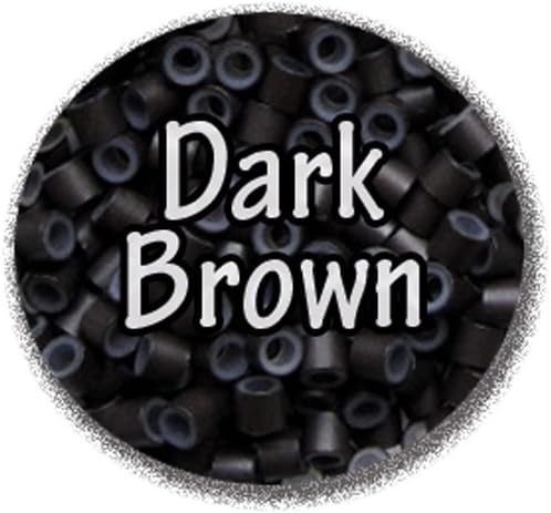200 Dark Brown Silicone Rings 5mm rings for I Tip Hair Extensions or Feather Hair Extensions