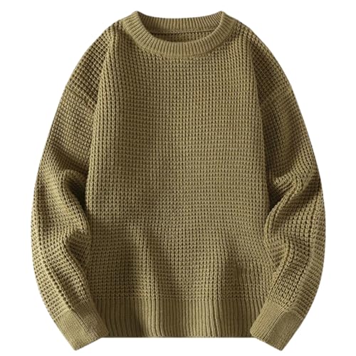 Men's Long-Sleeved Sweater Super Soft Knitted Sweater Winter Fisherman Sweater Y2K