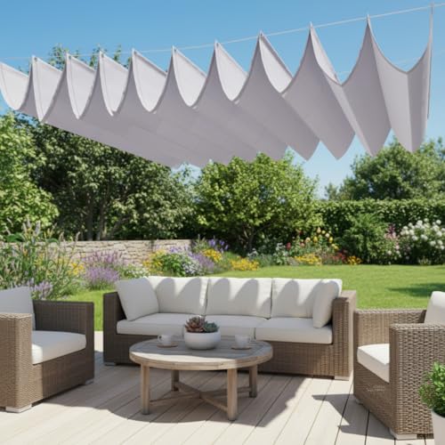 Voile imperméable et rétractable 1x2m en polyester Oxford gris