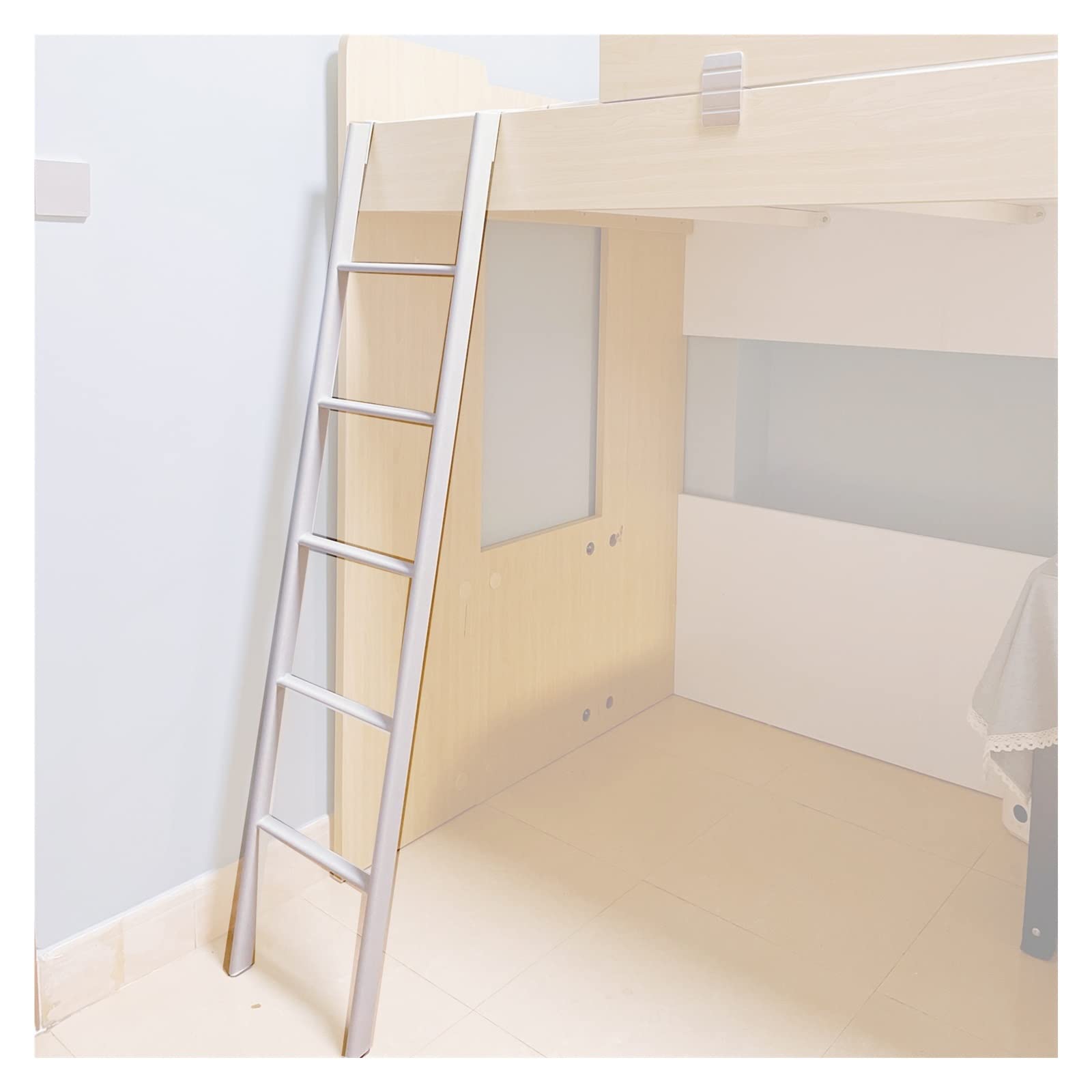 Escalera para litera de 70-72 pulgadas en dormitorios con ganchos extraíbles