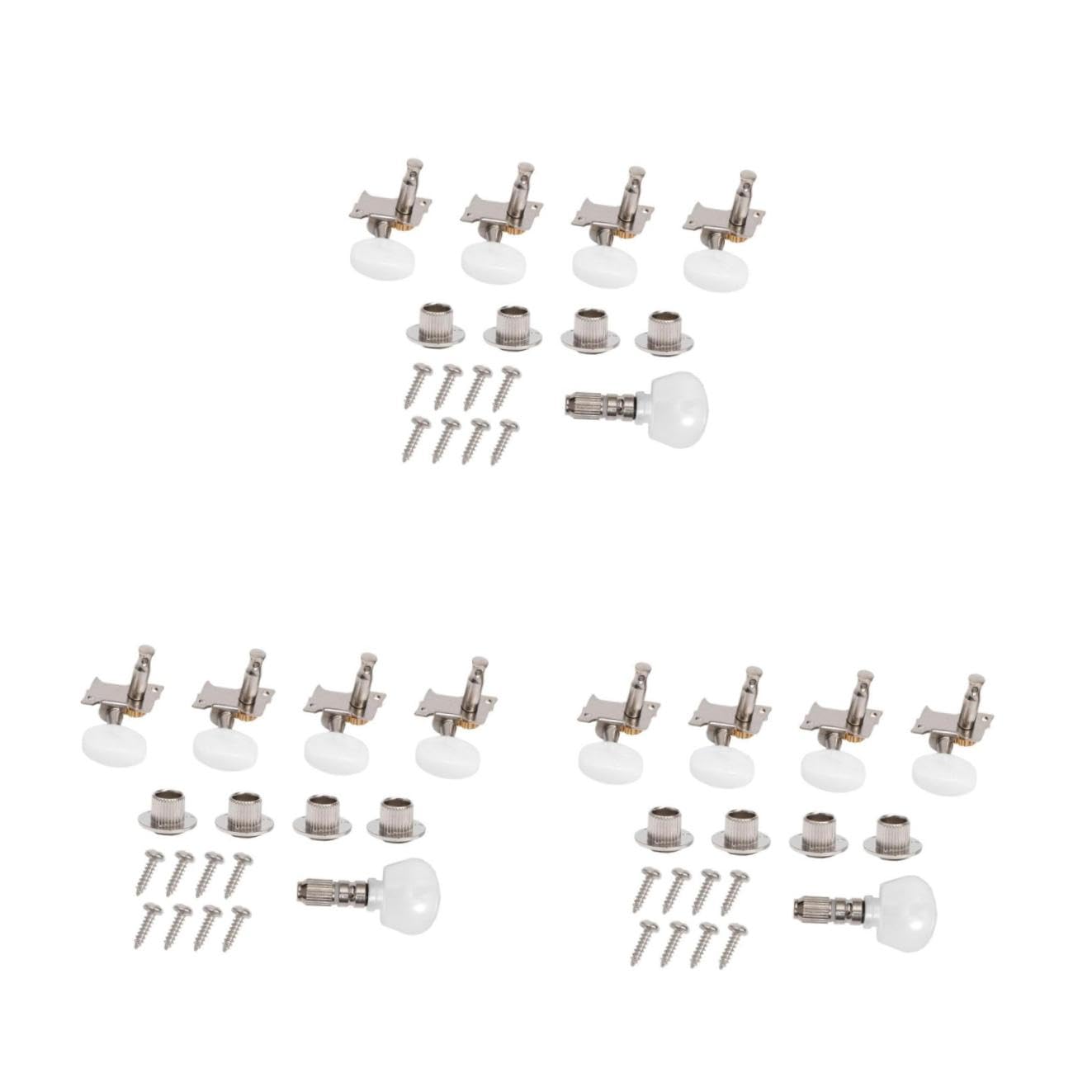 Toyvian Lot De 3 Mécaniques Pour Banjo Chevilles Daccordage Pour Guitare Accordeur À Cordes Fermées Avec 4 Bagues 5 Pièces X 3