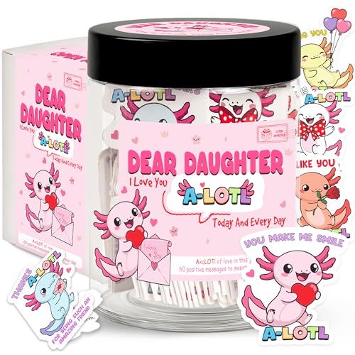 Positive Axolotl Jar With 60 Affirmation Cards - Axolotl Valentines