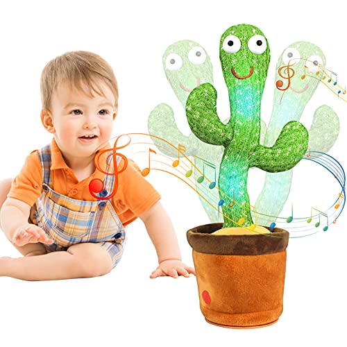 BEAUXI Cactus Qui Chante Et Danse – 120 Chansons, Enregistrement, USB, 35 Cm, Cadeau Fun Pour Enfants