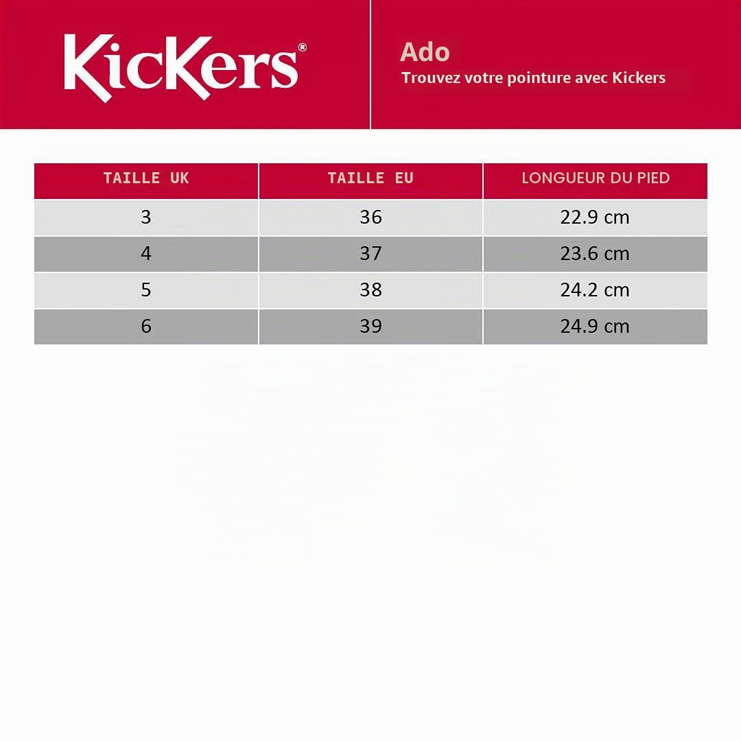 Kickers Core, Chaussures Mixte Enfant, Noir