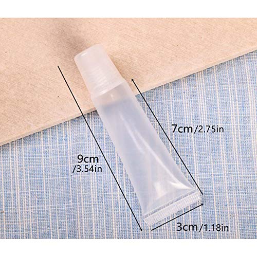 Fleymu Mini Tubos Cosméticos Suaves Envases Plástico Maquillaje Lápiz Labial Bricolaje Tubos Vacíos Recargables Botellas… - Imagen 3