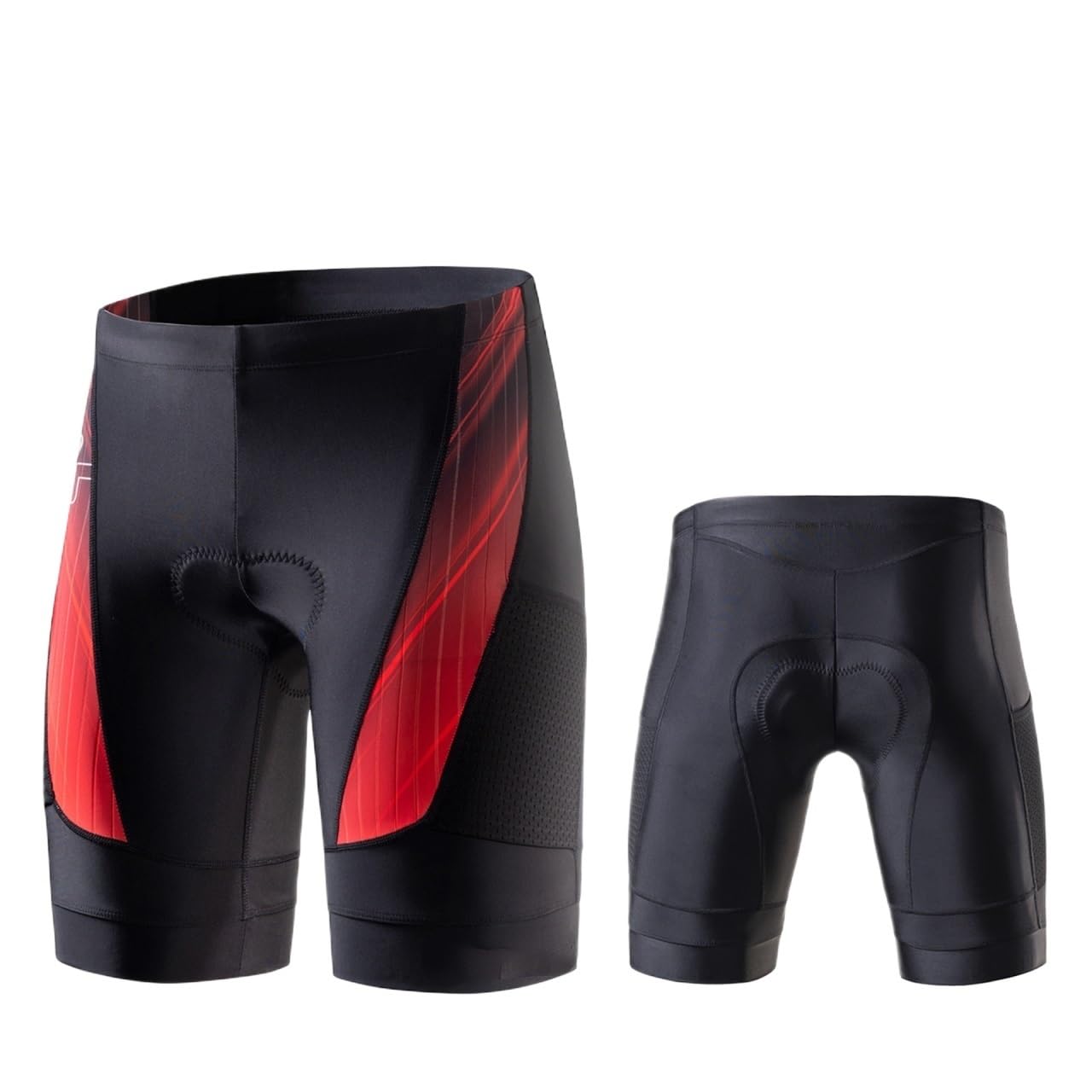 Culotte Ciclismo Hombre Pantalones Cortos de triatlón for Hombre con cordón Ajustable y Bolsillos en Las piernas fácil Acceso Acolchados for Ciclismo for