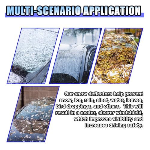 Image of KITUREK Car Windshield Snow Ice Cover, Windproof Sunshade Protector, Oxford Cloth Car Frost Window Covers, Universal Fit for Most Cars, Trucks, SUVs
